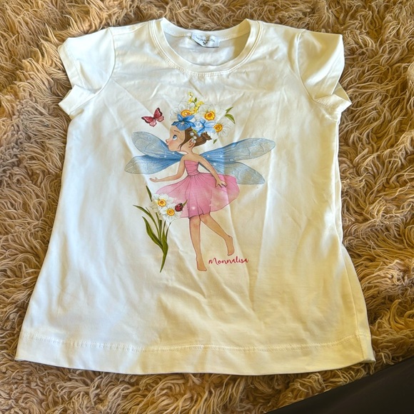 MonnaLisa, beautiful girls, T-shirt with fairy and butterflies size 8 - Picture 1 of 1